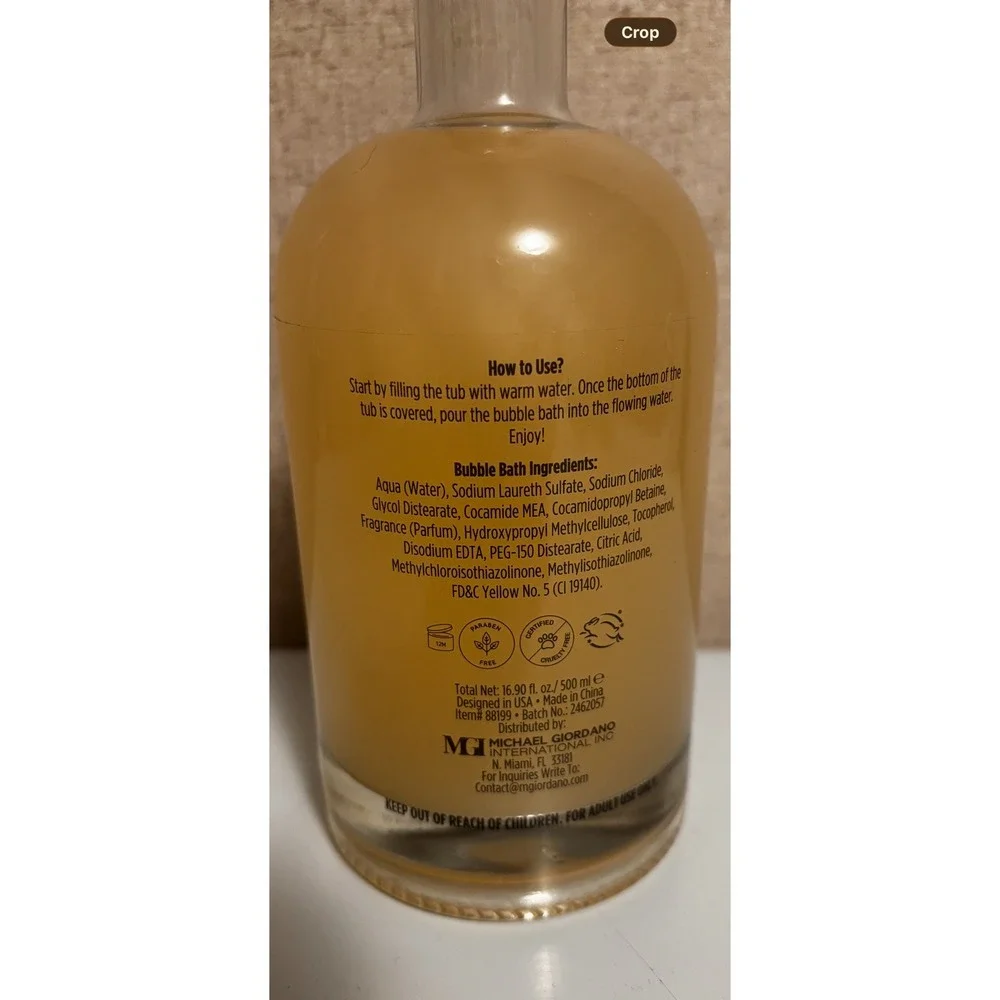 Elmtree & York Whiskey Hot Cocoa Scented Bubble Bath 16.9 fl oz Vitamin‎ E New